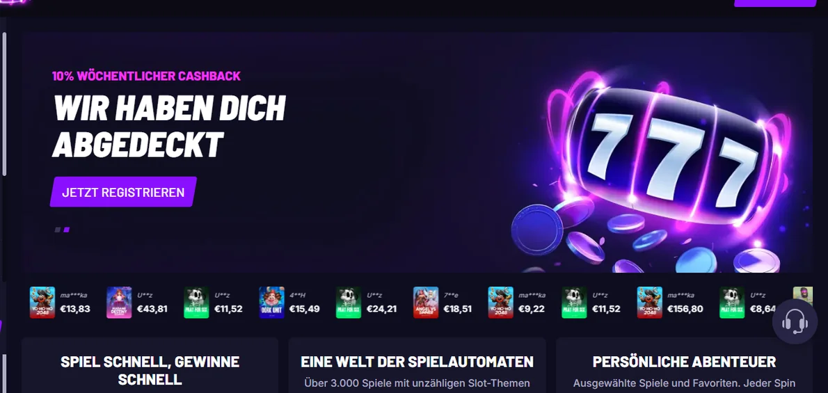 Registriere bei Fast Slots Casino