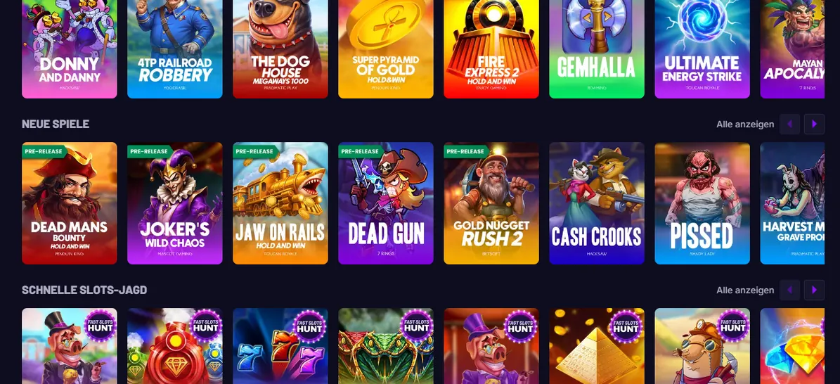Entdecke neue Slots-Angebote