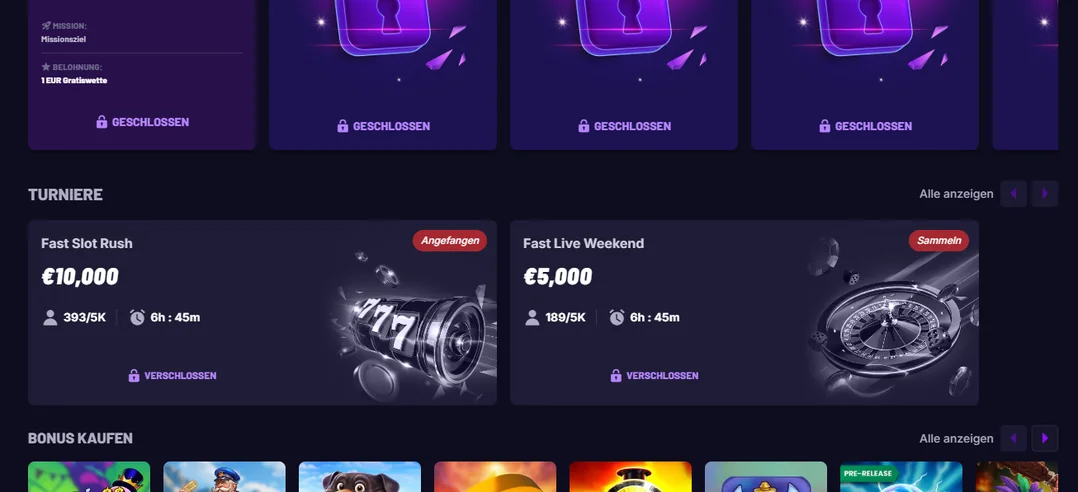 Gewinne Fast Slots Turnier