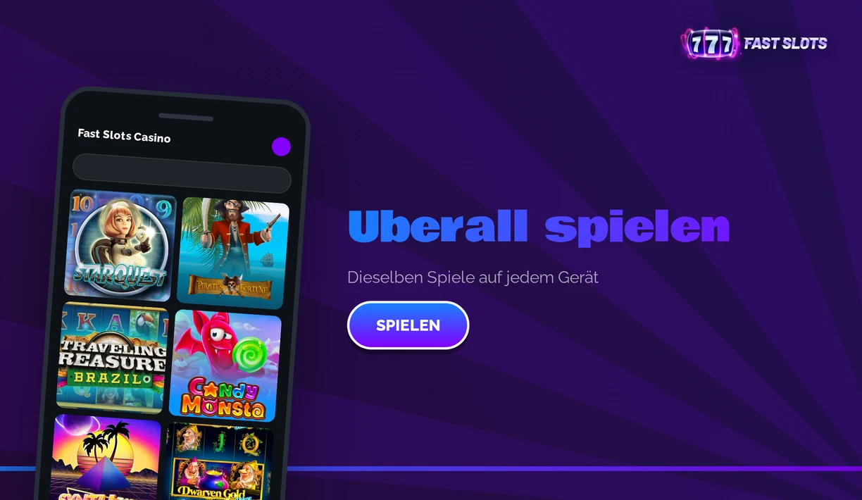 Starte Slots mobilgeräteübergreifend.
